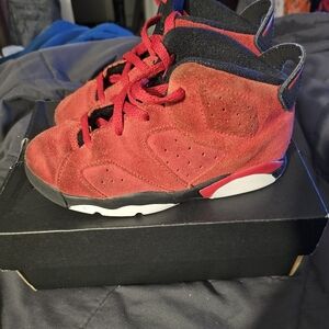 Toddler's Jordan 6 Retro "Toro Bravo" Varsity Red/Black (DV3606 600)